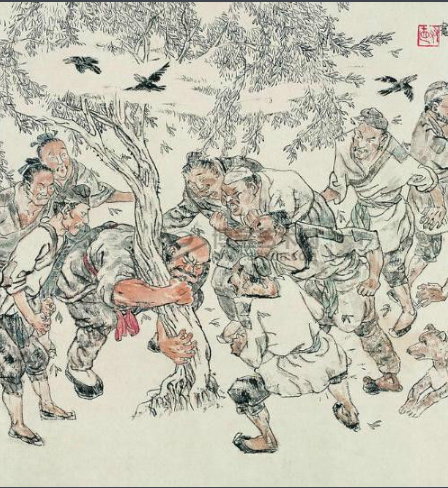 倒拔垂杨柳